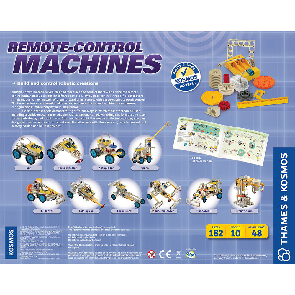 Remote-Control Machines Science Engineering STEM kit build set