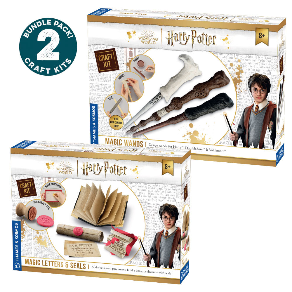 Harry Potter Two-Pack: Magic Wands Craft Kit | Magic Letters & Seals Craft Arts & Crafts Thames & Kosmos