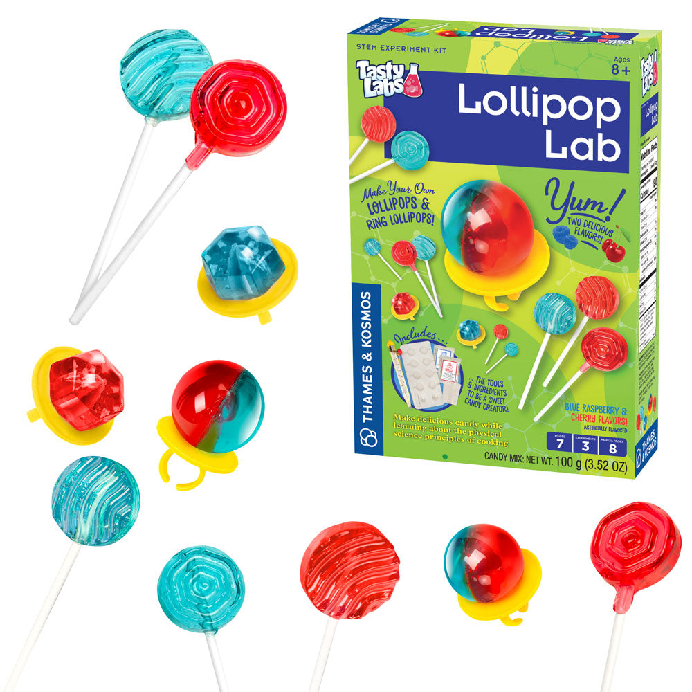 Candy Science Experiment Kits Two-Pack: Lollipop Lab | Groovy Glowing Candy Lab STEM Thames & Kosmos