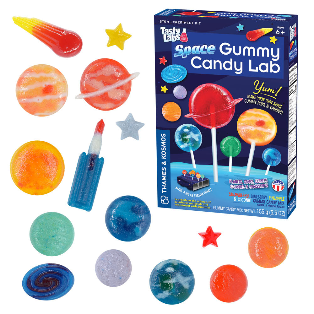 Candy Science Experiment Kits Two-Pack: Space Gummy Candy Lab | Dinosaur Gummy Candy Lab STEM Thames & Kosmos