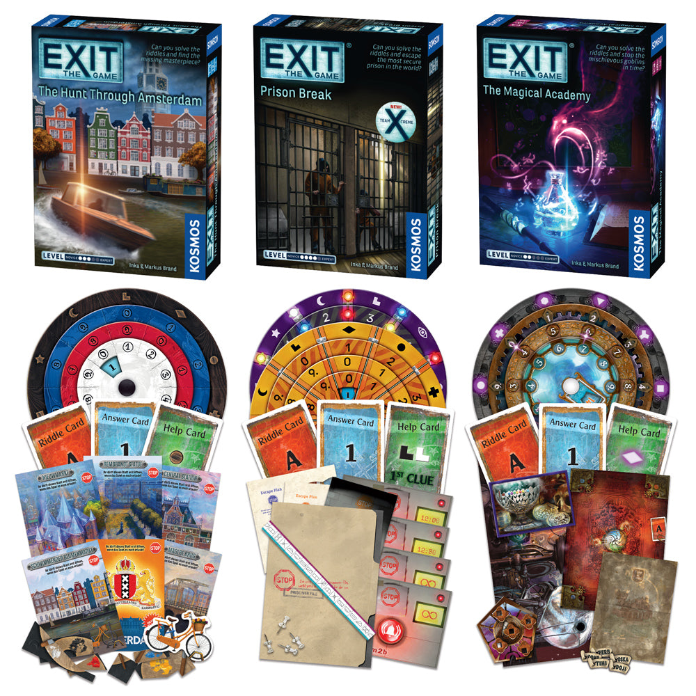 EXIT: Season 6 Three-Pack: The Hunt Through Amsterdam, Prison Break, The Magical Academy Games Thames & Kosmos