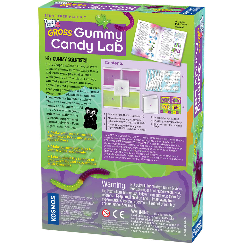 Gummy Candy Experiment Kits 2-Pack . Rainbow Gummy Candy Lab & Gross Gummy Candy Lab STEM Thames & Kosmos