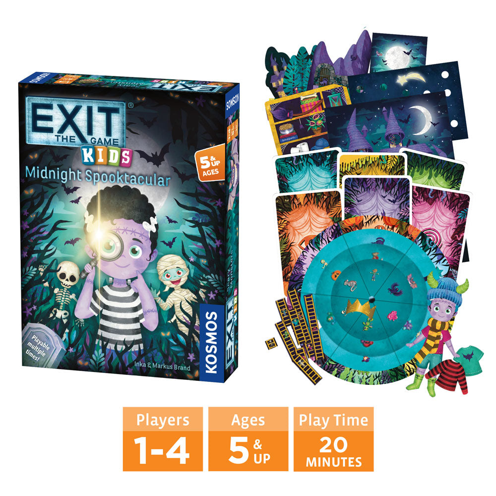 EXIT Game Kids Three-Pack Bundle - EXIT: Kids - The Jungle of Riddles | EXIT: Kids - Riddles in Monsterville| EXIT: Kids - Midnight Spooktacular Games Thames & Kosmos