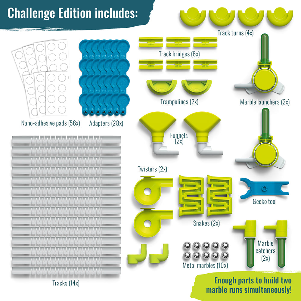 Gecko Run: Marble Run - Challenge Edition: Kit Contents