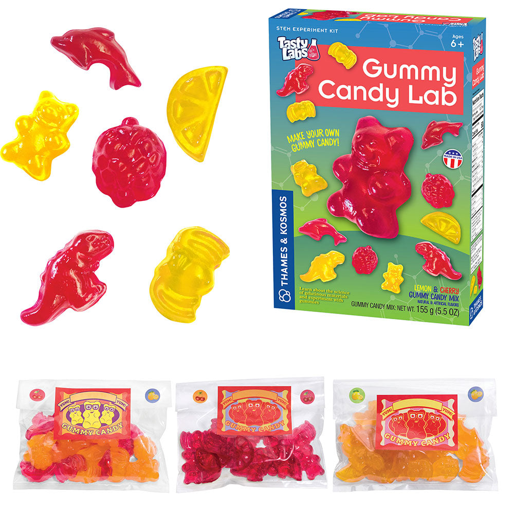 Candy Science Experiment Kits. Two-Pack: Gummy Candy Lab & Super Duper Bubble Gum Lab STEM Thames & Kosmos