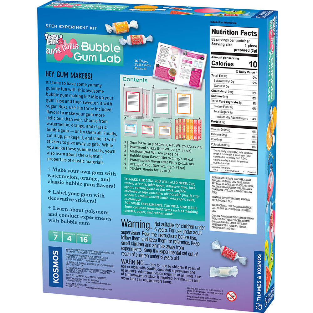 Candy Science Experiment Kits. Two-Pack: Gummy Candy Lab & Super Duper Bubble Gum Lab STEM Thames & Kosmos