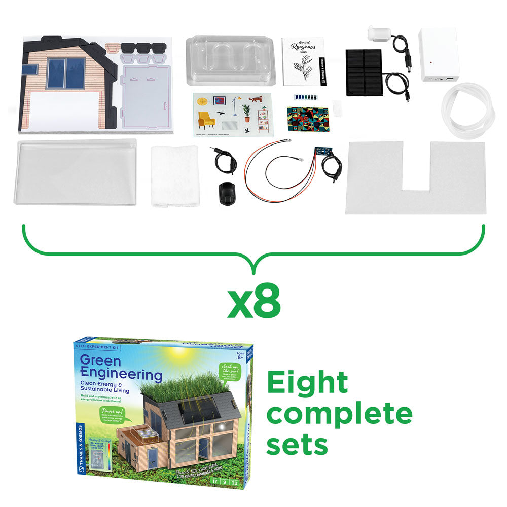 Green Engineering: Clean Energy & Sustainable Living - Classroom Bundle 8-pack STEM Thames & Kosmos