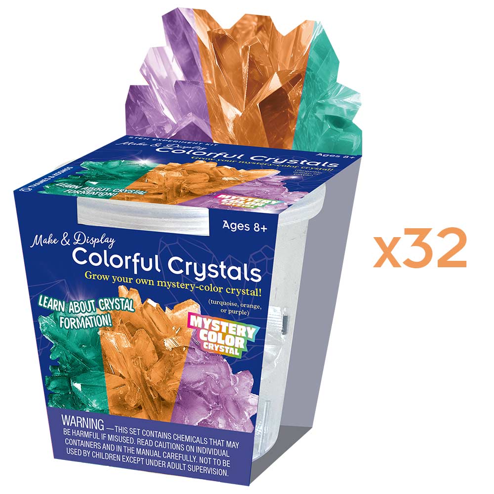 Make & Display: Mystery Color Crystals (32-pc Gift Set) STEM Thames & Kosmos