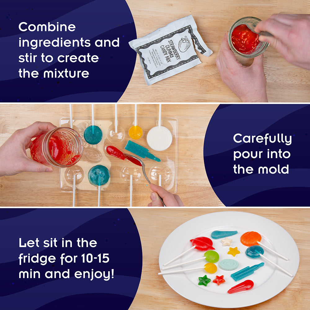 Space Gummies: step-by-step process of making gummy candy