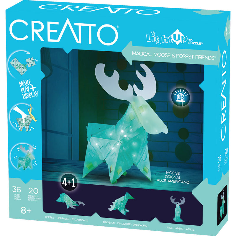 Creatto: Magical Moose & Forest Friends Light-Up 3D Puzzles Thames & Kosmos   