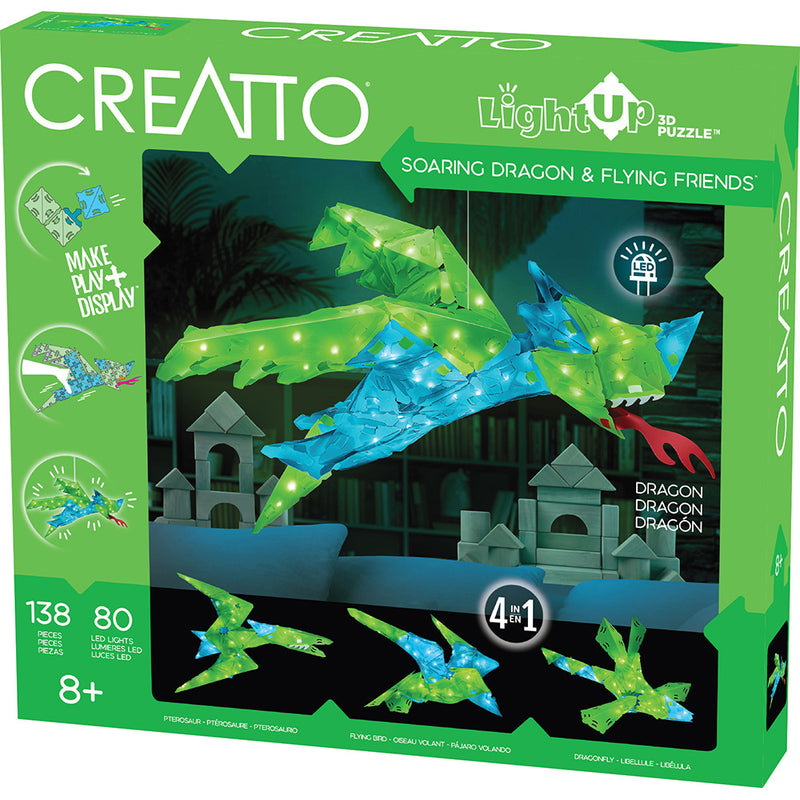 Creatto: Soaring Dragon & Flying Friends Light-Up 3D Puzzles Thames & Kosmos   