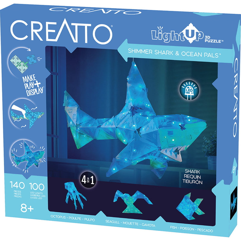 Creatto: Shimmer Shark & Ocean Pals Light-Up 3D Puzzles Thames & Kosmos   