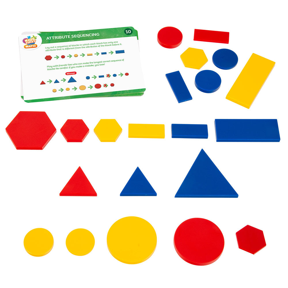 Kids First Math: Attribute Blocks Math Kit with Activity Cards – Thames ...