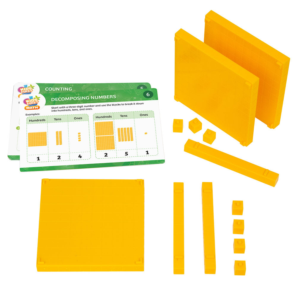 Kids First Math: Base Ten Blocks Math Kit with Activity Cards STEM Thames & Kosmos   