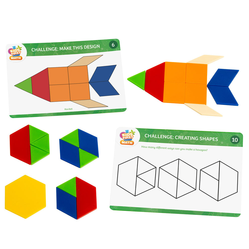 Kids First Math: Pattern Blocks Math Kit with Activity Cards – Thames ...