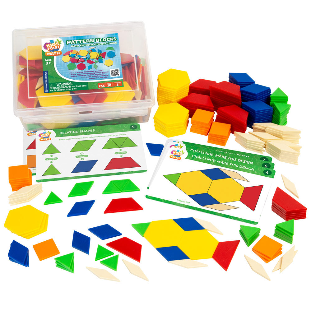 Kids First Math: Pattern Blocks Math Kit with Activity Cards – Thames ...