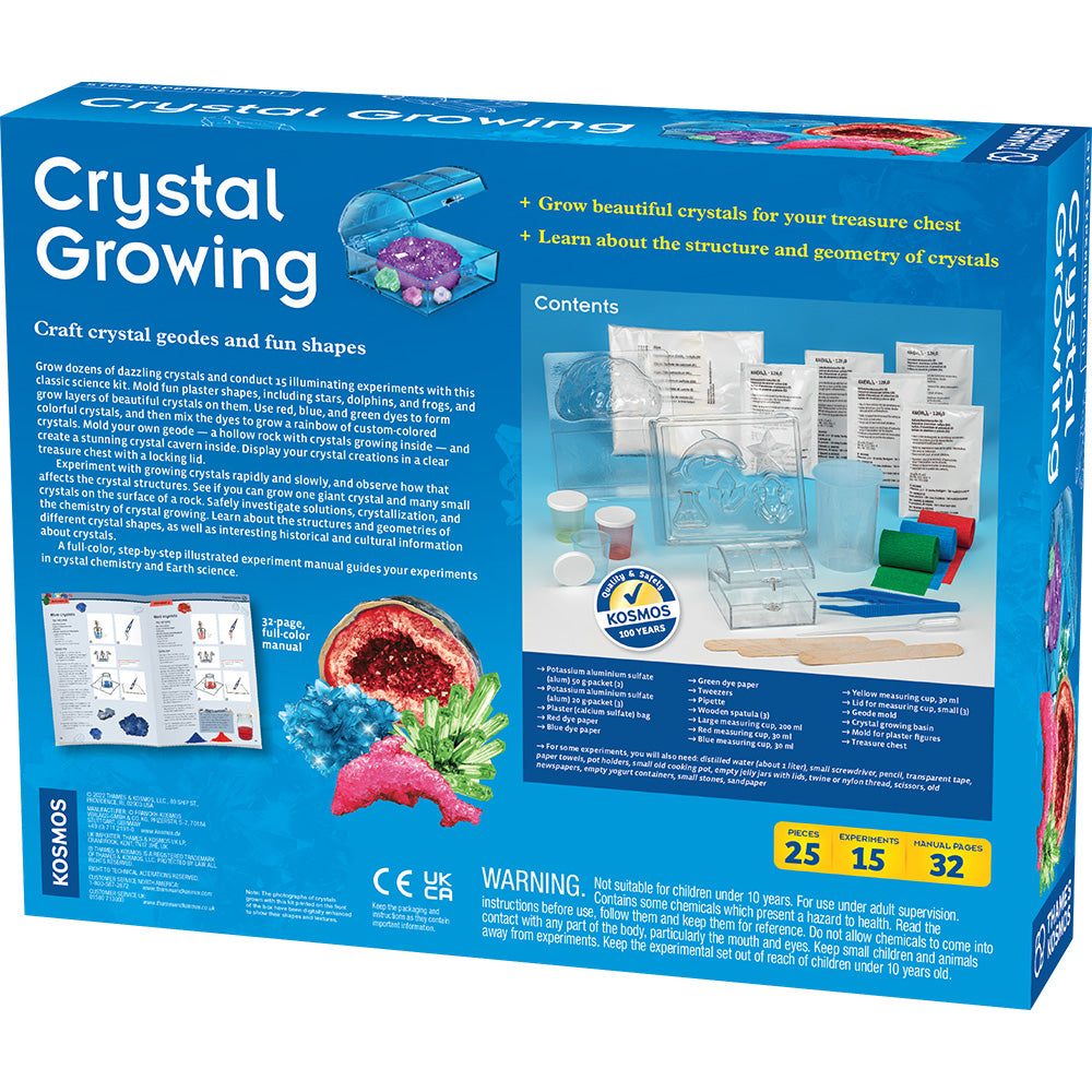 Crystal Growing Kit - Grow Dazzling Crystals and Conduct 15