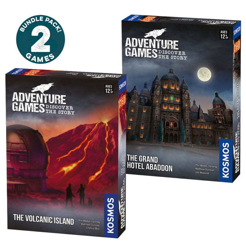 Adventure Games 2-Pack | Adventure Games: The Volcanic Island & Adventure Games: The Grand Hotel Abaddon Games Thames & Kosmos   