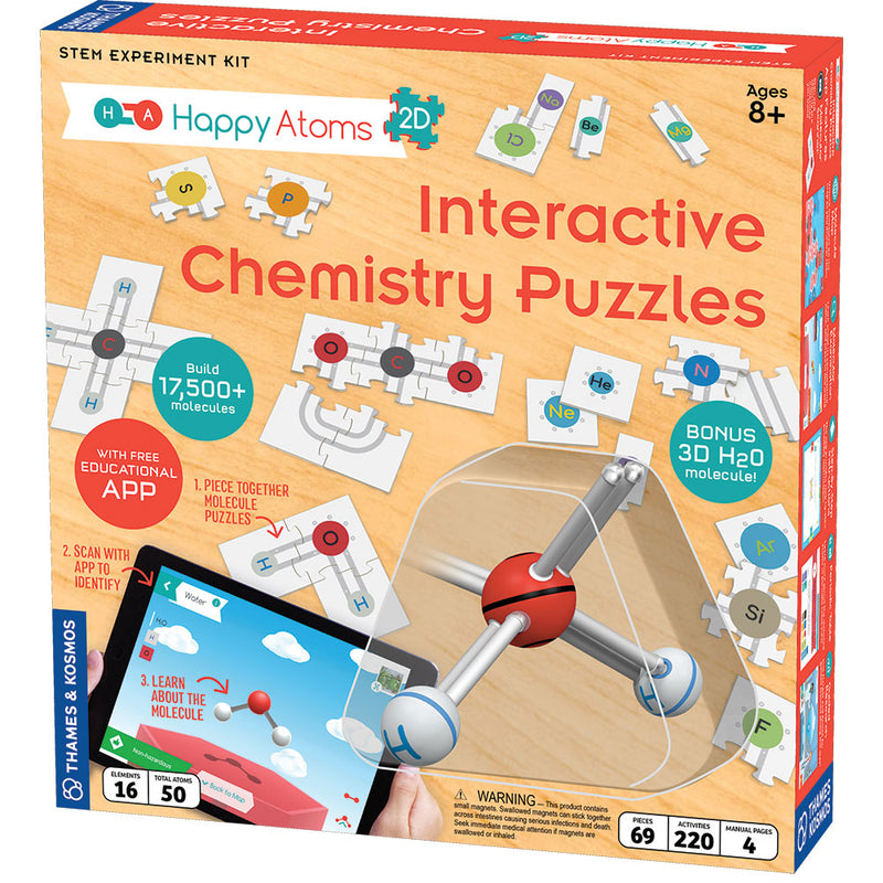 Happy Atoms 2D: Interactive Chemistry Puzzles STEM Thames & Kosmos   