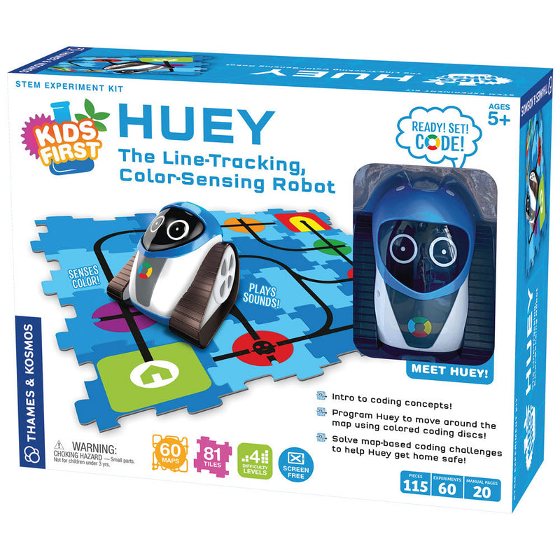 Kids First Huey: The Line-Tracking, Color-Sensing Robot STEM Thames & Kosmos   
