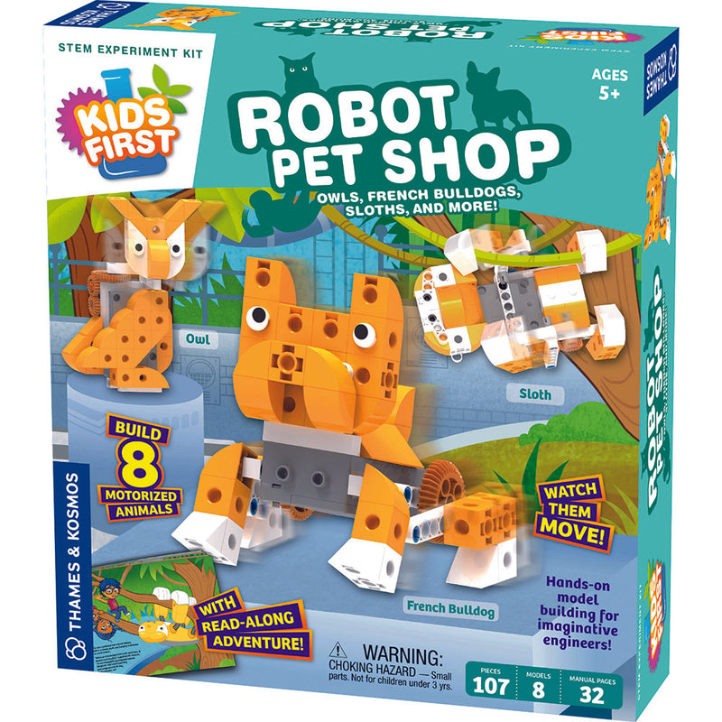 Kids First Robot Pet Shop: Owls, French Bulldogs, Sloths, and More! STEM Thames & Kosmos   
