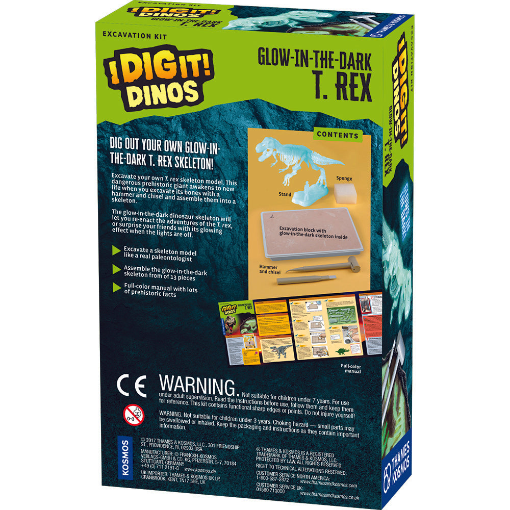I Dig It! Dinos - Glow-in-the-Dark T. Rex Excavation Kit STEM Thames & Kosmos   