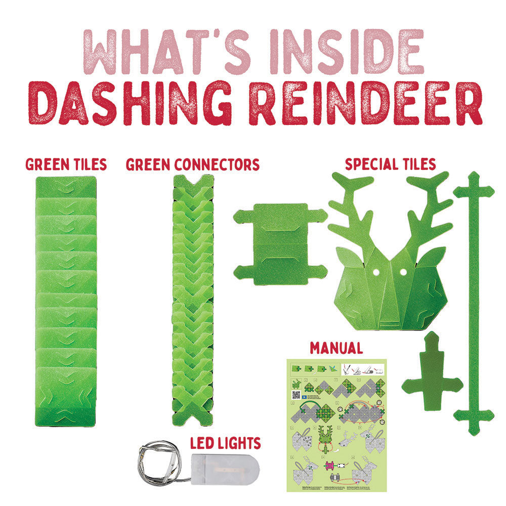Creatto Holiday Classics 12-Pack Bundle - Dashing Reindeer, Shining Star, and Festive Bow in Display (12 units) Light-Up 3D Puzzles Thames & Kosmos   