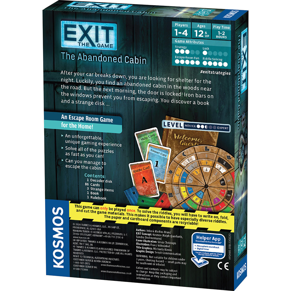 EXIT: The Abandoned Cabin Games Thames & Kosmos   