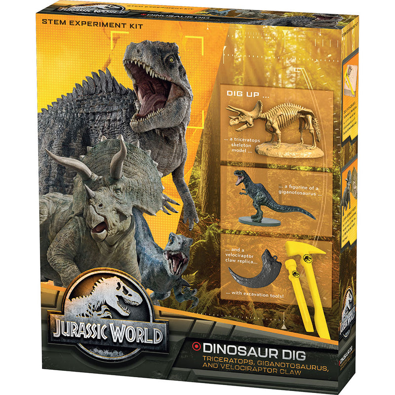 Jurassic World: Dinosaur Dig - Triceratops, Giganotosaurus, and Velociraptor Claw STEM Thames & Kosmos   
